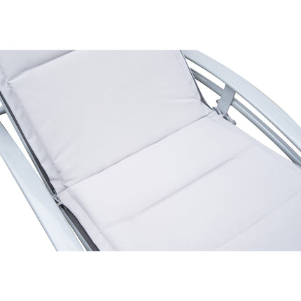 Verstellbare Sonnenliege aus Aluminium – Grau, 170 x 64 x 82 cm