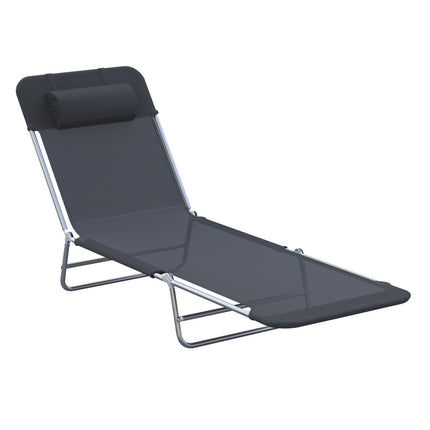 Schwarze Outdoor-Sonnenliege - entspannender Gartenstuhl