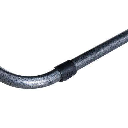 Klappbare Sonnenliege mit Auflage, Metallgestell, schwarz