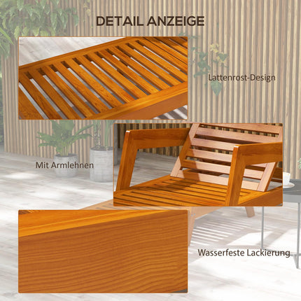 Weatherproof Garden sun lounger - Orange, 66x190 cm