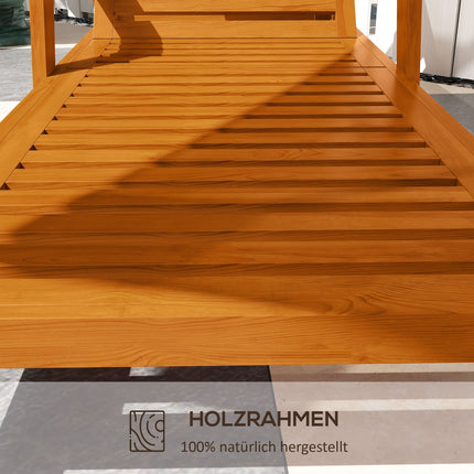 Weatherproof Garden sun lounger - Orange, 66x190 cm