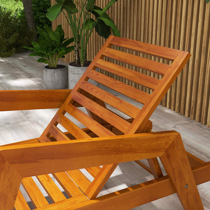 Weatherproof Garden sun lounger - Orange, 66x190 cm