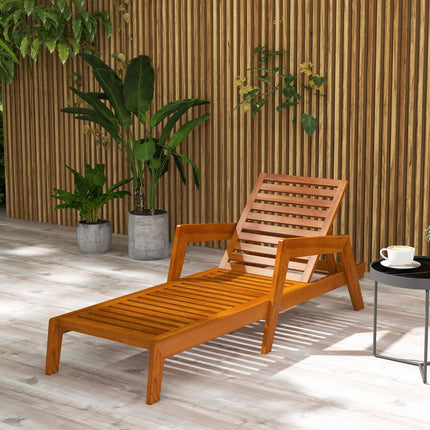 Weatherproof Garden sun lounger - Orange, 66x190 cm