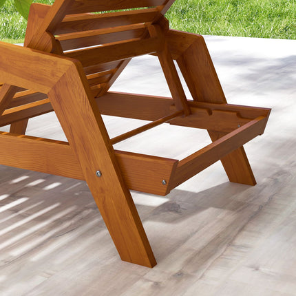Weatherproof Garden sun lounger - Orange, 66x190 cm