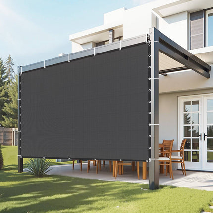 Sun Shade Cloth 10 x 10 ft, 90% Block, HDPE, Black
