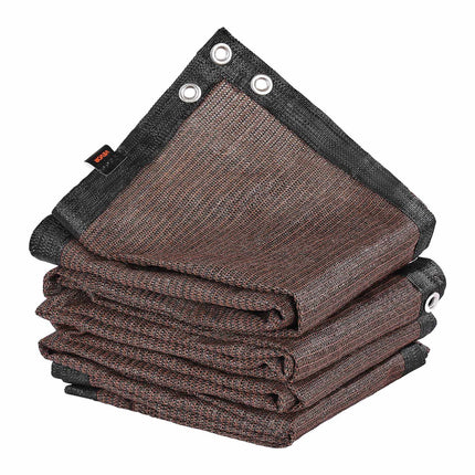Sun Shade Cloth 8 x 12 ft, 90% Block, HDPE Brown
