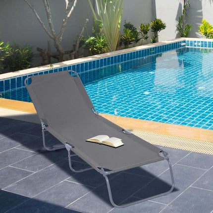 Chaise longue, chaise longue de camping, chaise longue pliante avec dossier réglable, chaise longue de jardin pouvant supporter jusqu'à 120 kg pour balcon, terrasse, Oxford