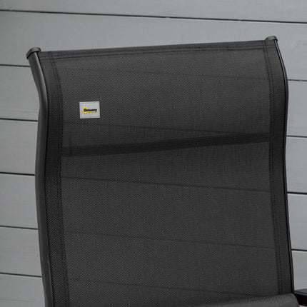 Ligstoel ligstoel tuinligstoel 9 posities verstelbaar gewichtsloos ligbed Textilene staal zwart 70x65x111 cm voor ontspannen uurtjes