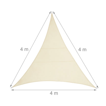 Sun sail polyester triangular beige