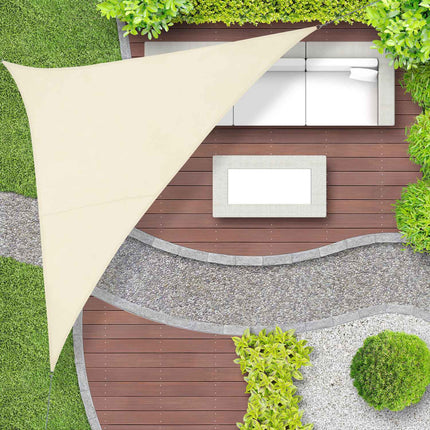Sun sail polyester triangular beige