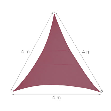 Sun sail polyester triangular burgundy