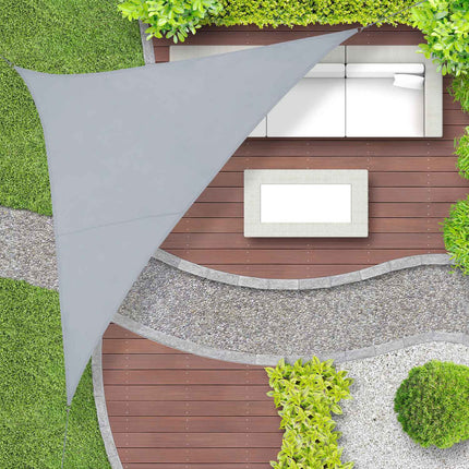 Sun sail polyester triangular light grey