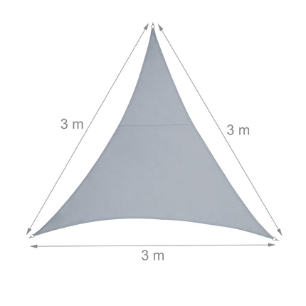 Sun sail polyester triangular light grey