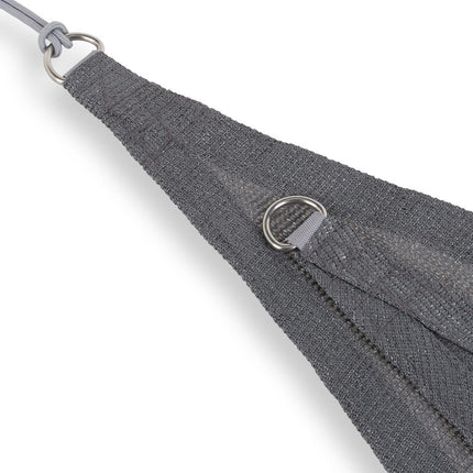 Voile d'ombrage triangulaire en polyéthylène gris