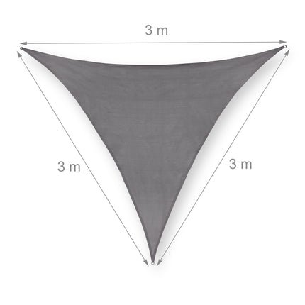 Voile d'ombrage triangulaire en polyéthylène gris
