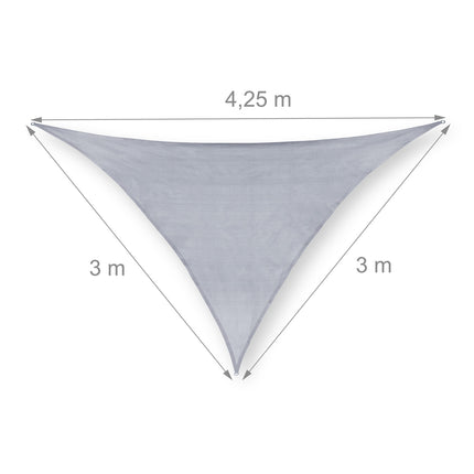 Sun sail polyethylene triangular light grey