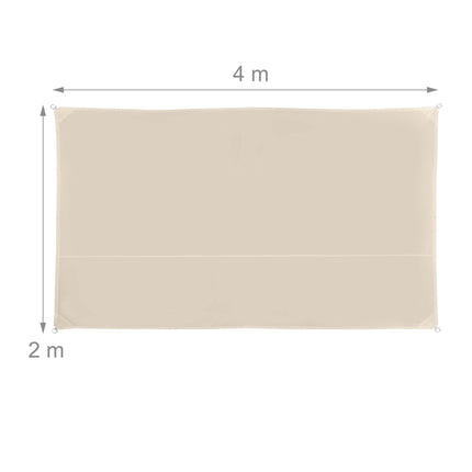 Sonnensegel rechteckig beige