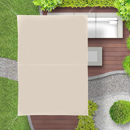 Sonnensegel rechteckig beige