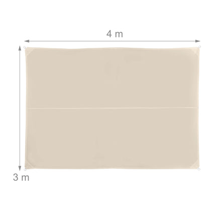 Sonnensegel rechteckig beige
