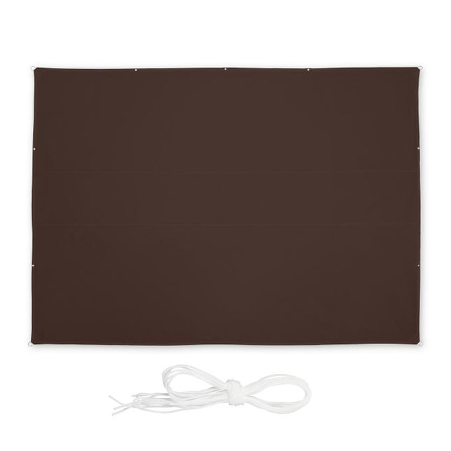 Sun sail rectangular brown