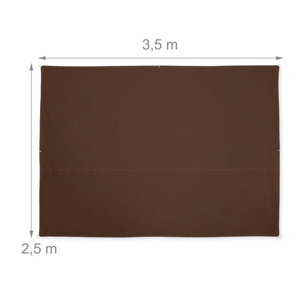 Sun sail rectangular brown