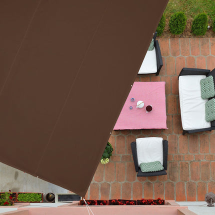 Sun sail rectangular brown