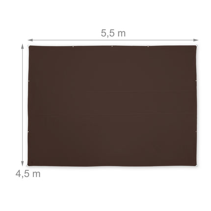 Sun sail rectangular brown