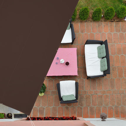 Sun sail rectangular brown