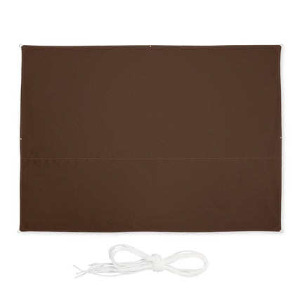 Sun sail rectangular brown