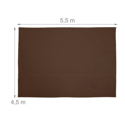 Sun sail rectangular brown
