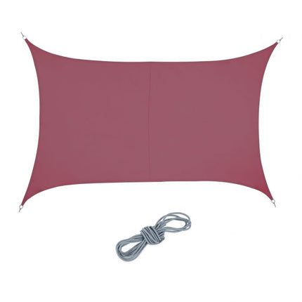 Sun sail rectangular burgundy