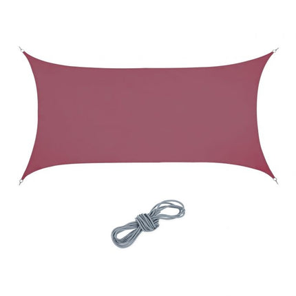 Sun sail rectangular burgundy