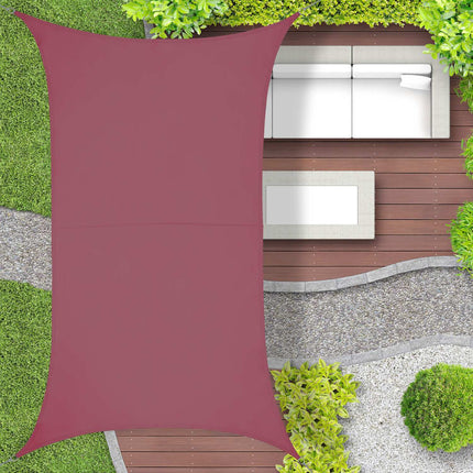Sun sail rectangular burgundy
