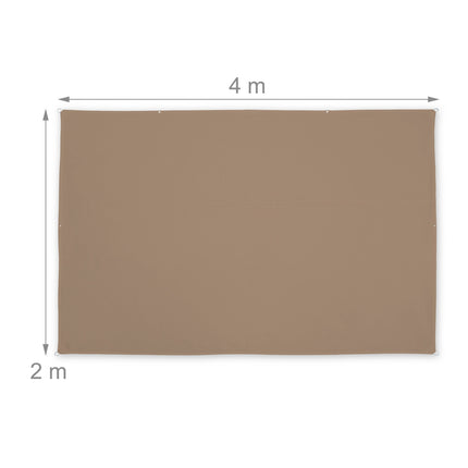 Sun sail rectangular coffee brown