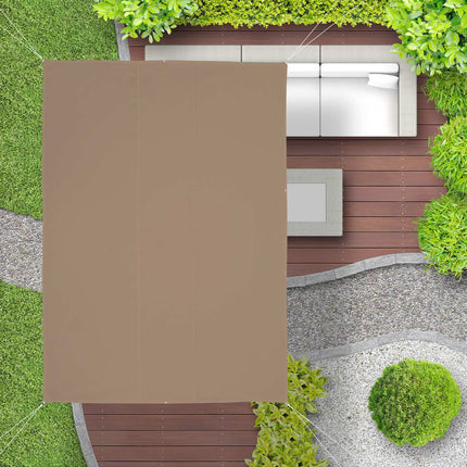 Sun sail rectangular coffee brown