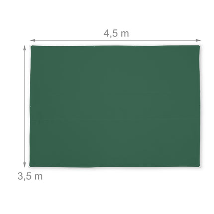 Voile d'ombrage rectangulaire verte