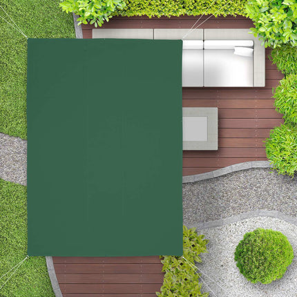 Voile d'ombrage rectangulaire verte