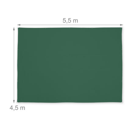Voile d'ombrage rectangulaire verte