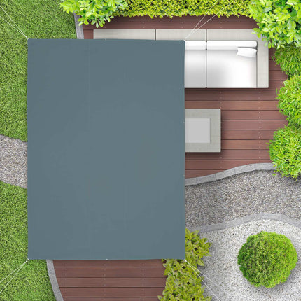 Sun sail rectangular grey