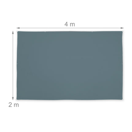 Sun sail rectangular grey