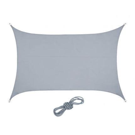 Sun sail rectangular light grey