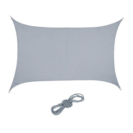 Sun sail rectangular light grey