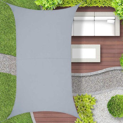 Sun sail rectangular light grey
