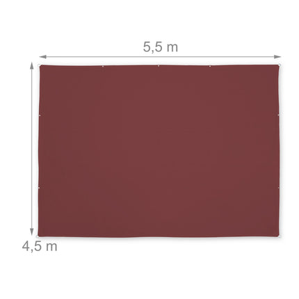 Sun sail rectangular maroon