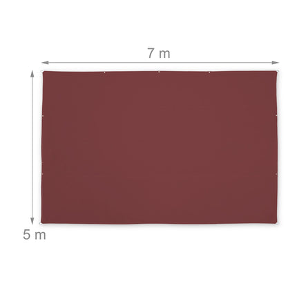Sun sail rectangular maroon