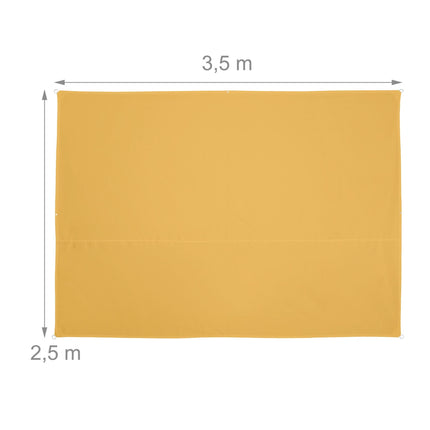 Sun sail rectangular yellow