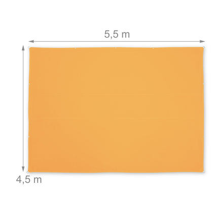 Sun sail rectangular yellow