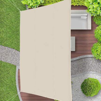 Sonnensegel trapezförmig beige