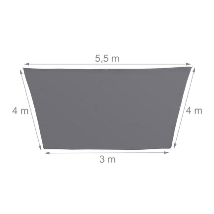 Sun sail trapezoidal gray