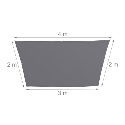 Sun sail trapezoidal gray